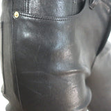 Frame Le Skinny De Jeanne Leather Pants Washed Black Size 28
