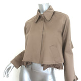 MM6 Maison Margiela Layered Cropped Trench Jacket Brown Cotton Size 36