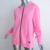 Aviator Nation Locals Only Zip-Up Hoodie Sweatshirt Neon Pink Size Large