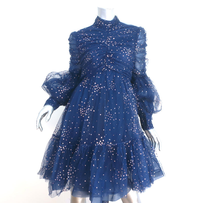 zimmermann glitter dress Zimmermann Pavilion Glitter Flutter Slip, Champagne, Size 2