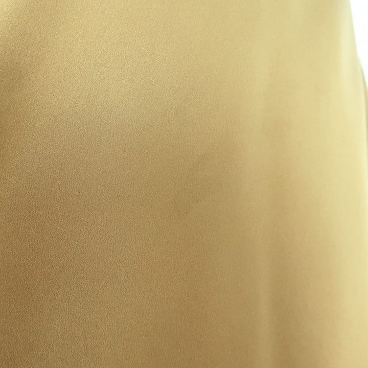 Doen Sicilia Ruffled Lace-Trim Maxi Dress Mustard Matte Satin Size Small