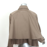 MM6 Maison Margiela Layered Cropped Trench Jacket Brown Cotton Size 36