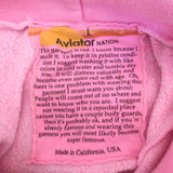 Aviator Nation Locals Only Zip-Up Hoodie Sweatshirt Neon Pink Size Large