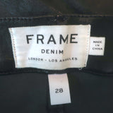 Frame Le Skinny De Jeanne Leather Pants Washed Black Size 28