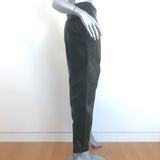 L'Academie Kathryn Pleated Leather Pants Black Size Small NEW