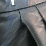 L'Academie Kathryn Pleated Leather Pants Black Size Small NEW
