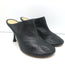 Bottega Veneta Dot Sock Mules Black Leather Size 36