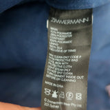 Zimmermann Tie-Neck Ruched Mini Dress Rhythm Navy Glitter Tulle Size 3