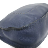 Fendi Selleria Hobo Navy Grained Leather Large Shoulder Bag