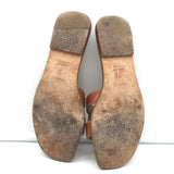 Hermes Oran Slide Sandals Brown Leather Size 38
