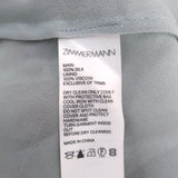 Zimmermann Tempest Frolic Ruffled Midi Dress Blue Floral Print Silk Size 1