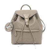 Louis Vuitton Montsouris PM Backpack Taupe Monogram Empreinte Leather NEW