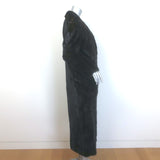 Vintage Ralph Lauren Mink Fur Double Breasted Coat Dark Brown Size 8/10