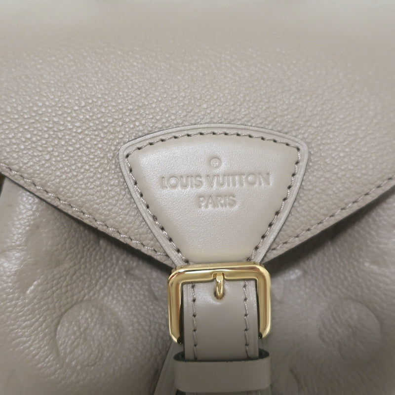 Louis Vuitton Montsouris PM Backpack Taupe Monogram Empreinte Leather NEW