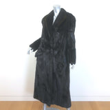 Vintage Ralph Lauren Mink Fur Double Breasted Coat Dark Brown Size 8/10