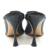 Bottega Veneta Dot Sock Mules Black Leather Size 36