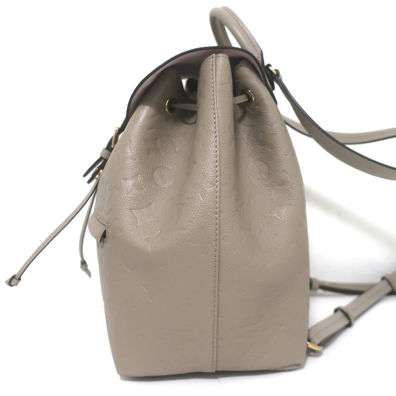 Louis Vuitton Montsouris PM Backpack Taupe Monogram Empreinte Leather NEW