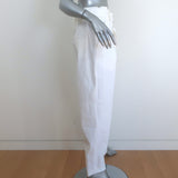 A.L.C. Diego High Waisted Pants White Stretch Linen Size 12 NEW