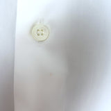 WOERA Striped-Cuff Button Down Shirt White Cotton Poplin Size 0 Long Sleeve Top