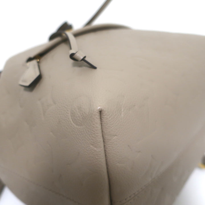 Louis Vuitton Montsouris PM Backpack Taupe Monogram Empreinte Leather NEW