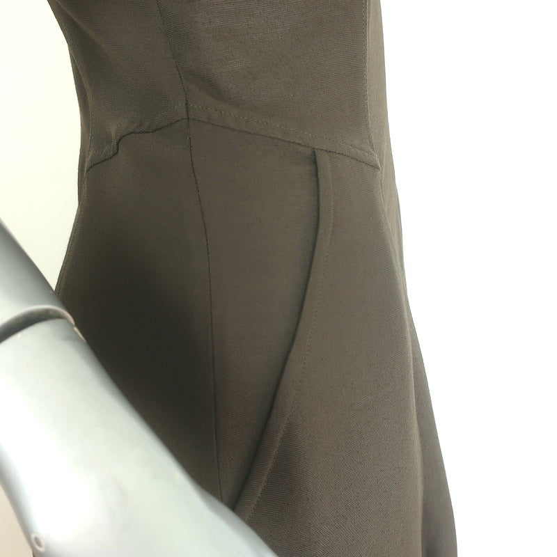 Ulla Johnson Lana Tie-Strap Midi Dress Army Green Twill Size 4