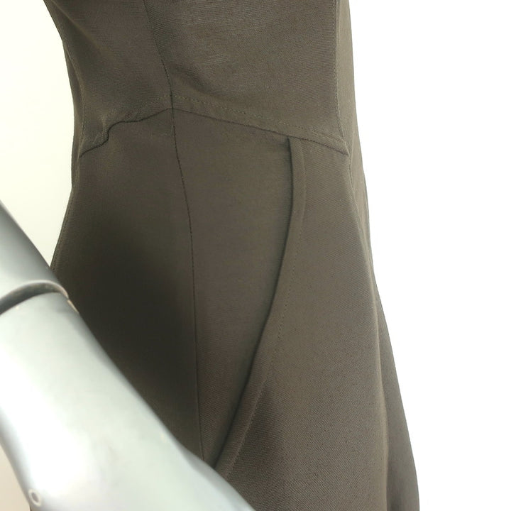 Ulla Johnson Lana Tie-Strap Midi Dress Army Green Twill Size 4
