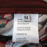 La DoubleJ Long and Sassy Dress Matisse Print Silk Twill Size Medium Tiered Maxi