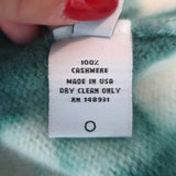 The Elder Statesman Swirl Tie Dye Cashmere Cardigan Green/Cream Size Small