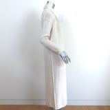 SABLYN Robertson Cashmere Long Cardigan Ivory Size Medium Open-Front Sweater
