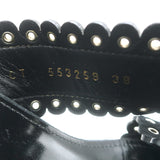 Saint Laurent Loulou Crisscross Sandals Black Grommet-Embellished Suede Size 38