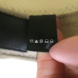 Janessa Leone Michon Straw Fedora Hat Bleach with Black Band Size Medium