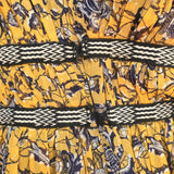 Isabel Marant Etoile Mini Dress Balzan Yellow Printed Silk Georgette Size 42