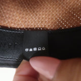 Janessa Leone Klint Straw Boater Hat Tan with Silver Leather Band Size Medium