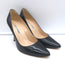 Manolo Blahnik Pointed Toe Pumps Black Leather Size 37.5