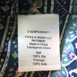 Veronica Beard Ruffle Mini Dress Lumi Beige/Multi Printed Silk Size 2