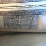 Nancy Gonzalez Crocodile Front-Pocket Tote Gray Large Shoulder Bag NEW