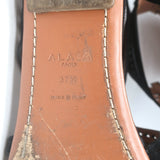 Alaia Laser Cut Suede Thong Gladiator Sandals Black Size 37.5