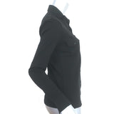 Nili Lotan Liam Shirt Black Cotton Jersey Size Small Long Sleeve Top NEW