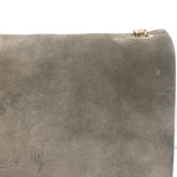 Lanvin Medium Sugar Chain Strap Shoulder Bag Gray Suede