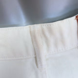 Purple Brand Pearl-Embellished High Rise Carpenter Jeans Cream Denim Size 24