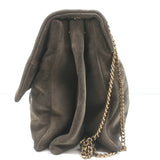 Lanvin Medium Sugar Chain Strap Shoulder Bag Gray Suede