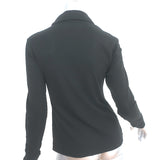 Nili Lotan Liam Shirt Black Cotton Jersey Size Small Long Sleeve Top NEW