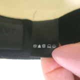 Janessa Leone Straw Fedora Hat Bleach with White Leather Band Size Small