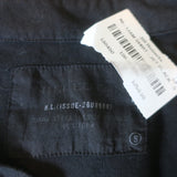 Nili Lotan Liam Shirt Black Cotton Jersey Size Small Long Sleeve Top NEW