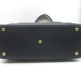 Ralph Lauren Tiffin Medium Shoulder Bag Black Floral-Embroidered Leather