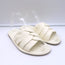 Vince Palmetta Woven Slide Sandals White Leather Size 8