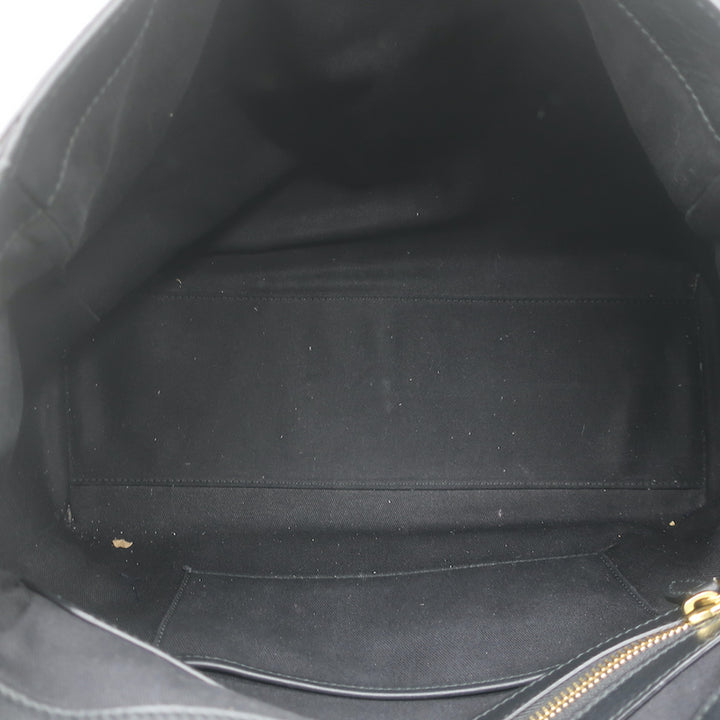 Ralph Lauren Tiffin Medium Shoulder Bag Black Floral-Embroidered Leather
