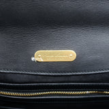 Ralph Lauren Tiffin Medium Shoulder Bag Black Floral-Embroidered Leather