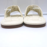 Vince Palmetta Woven Slide Sandals White Leather Size 8