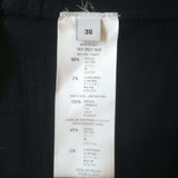 Givenchy Cape Jacket Black Leather-Trim Denim Size 36